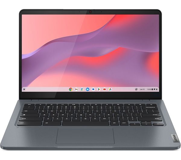 An image of LENOVO IdeaPad Slim 3 14" Refurbished Chromebook - Intel® Core™ i3, 128 GB eMMC, Storm Grey (Excellent Condition)