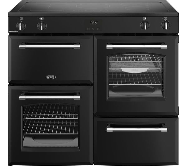 Belling Farmhouse 100ei Electric Induction Range Cooker Black