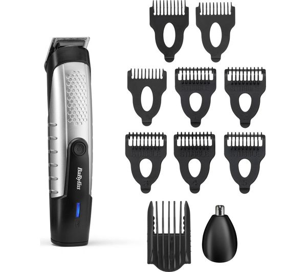 BABYLISS T812U Lithium Power Wet & Dry Beard Trimmer - Silver & Black