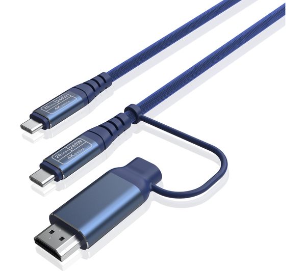 An image of SANDSTROM S2CCHD126 USB Type-C cable with HDMI adapter - 2 m