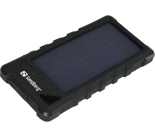 An image of SANDBERG 16000 mAh Portable Solar Power Bank - Blue & Black