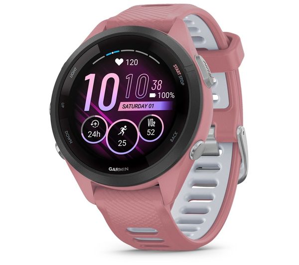 An image of GARMIN Forerunner 265S Sports Watch - Pink & Grey, 42 mm