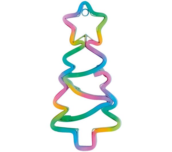 An image of PREMIER Christmas Tree Tabletop Neon Sign - 30 cm