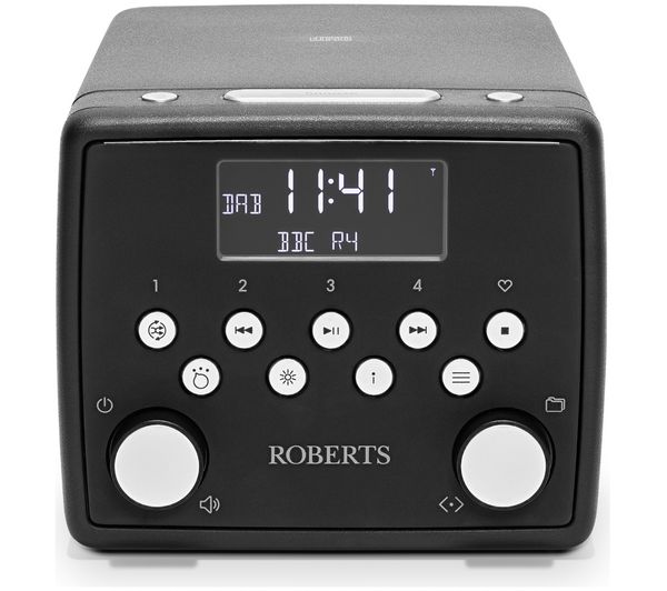 An image of ROBERTS Sound 49 DAB+/FM Bluetooth Clock Radio - Black