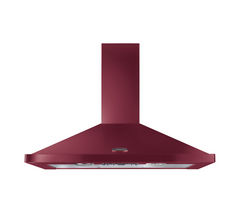 RANGEMASTER LEIHDC110CY/C Chimney Cooker Hood - Cranberry & Chrome