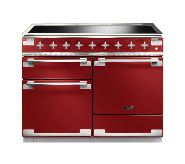 Rangemaster Elise 110 Electric Induction Range Cooker - Cherry Red & Chrome, Red
