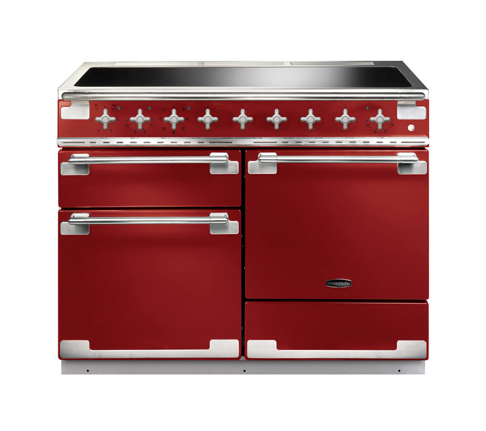 RANGEMASTER Elise 110 Electric Induction Range Cooker – Cherry Red & Chrome, Red