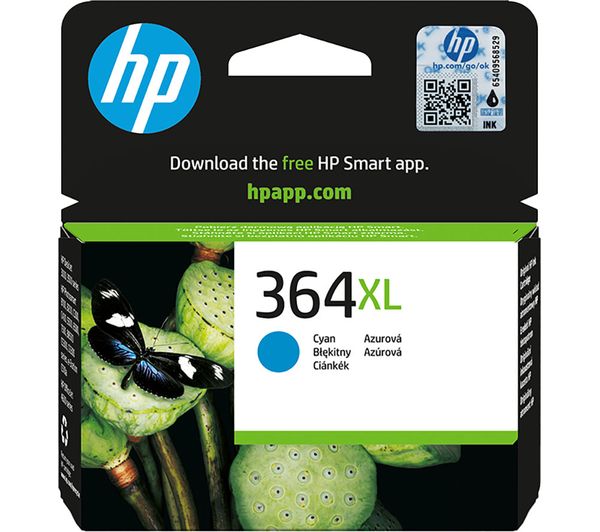 HP 364XL Cyan Ink Cartridge, Cyan