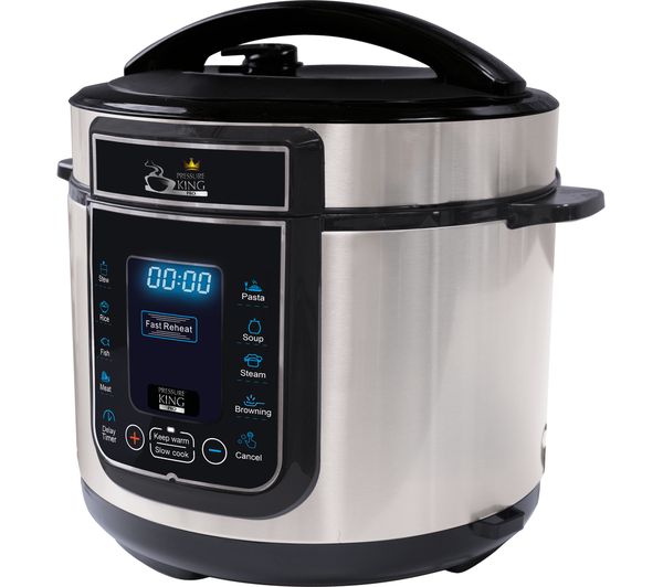 Buy PRESSURE KING Pro Digital Pressure Cooker - Chrome | Free Delivery ...