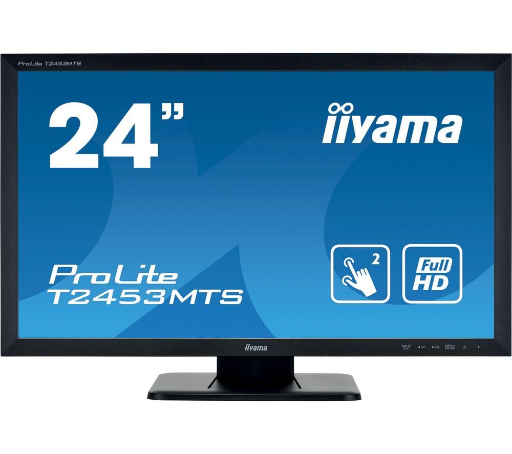 IIYAMA ProLite T2453MTS-B1 Full HD 24 LCD Touchscreen Monitor - Black, Black