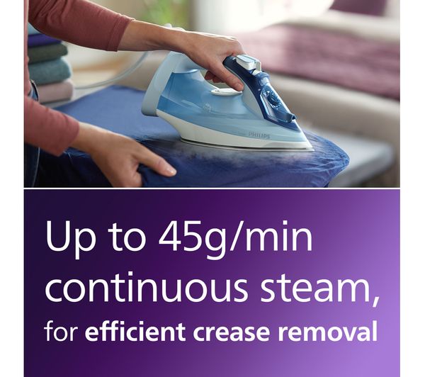 PHILIPS 5000 Series SteamGlide Plus DST5030 26 Steam Iron Blue DST5030 26 Currys Business