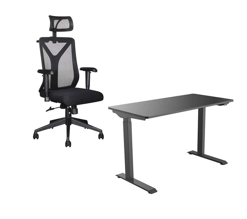 LOGIK LPOWER21 Height Adjustable Desk & LEXCHBK22 Tilting Executive Chair Bundle review