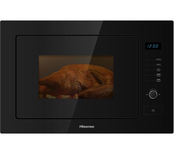 Image of HISENSE HB25MOBX7GUK Built-in Solo Microwave with Grill - Black