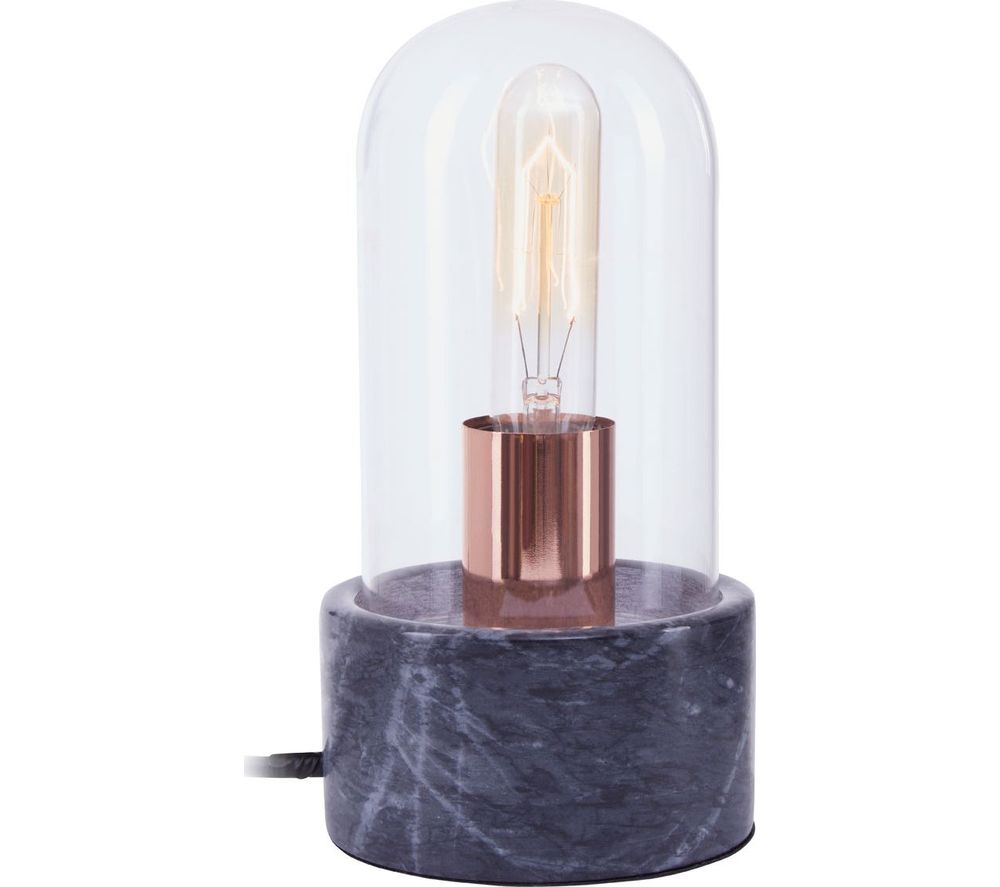 by Premier Lamonte Marble Base Bell Lamp - Black