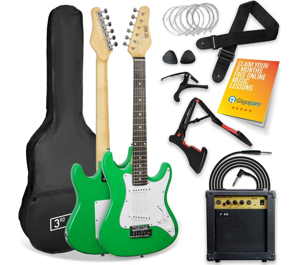 3/4 Size Electric Guitar Bundle - Green