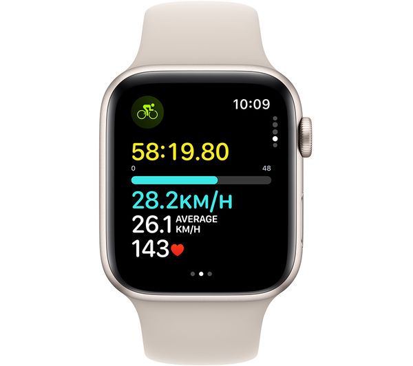 MRE43QA A APPLE Watch SE 2023 44 mm Starlight Aluminium Case