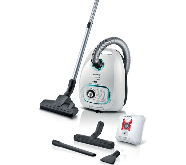 Image of BOSCH Series 4 ProHygienic BGBS4HYGGB Cylinder Bagged Vacuum Cleaner - White