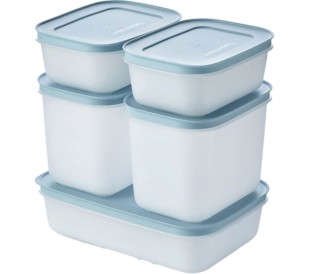 Freezer Mates 5-piece Starter Set - Frosted with Blue Lid