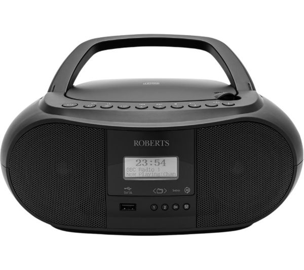 Roberts Zoombox4bk Portable Dab Dab Fm Boombox Black