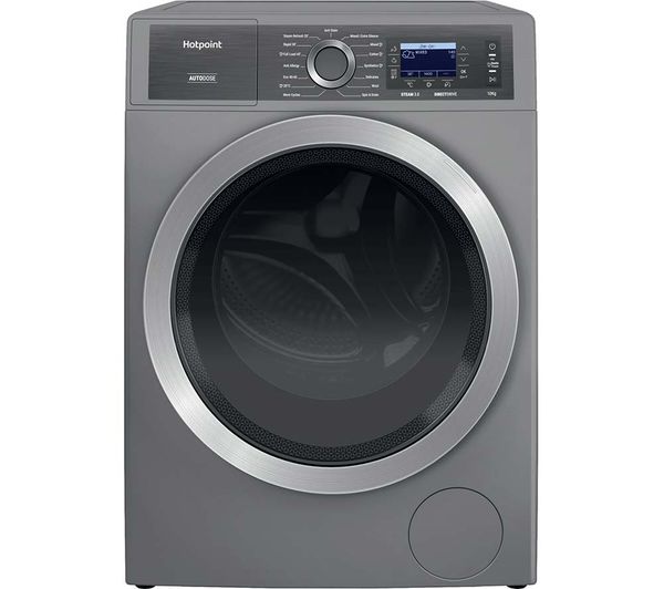 HOTPOINT GentlePower H8 09ADS UK 10 kg 1400 Spin Washing Machine - Silver