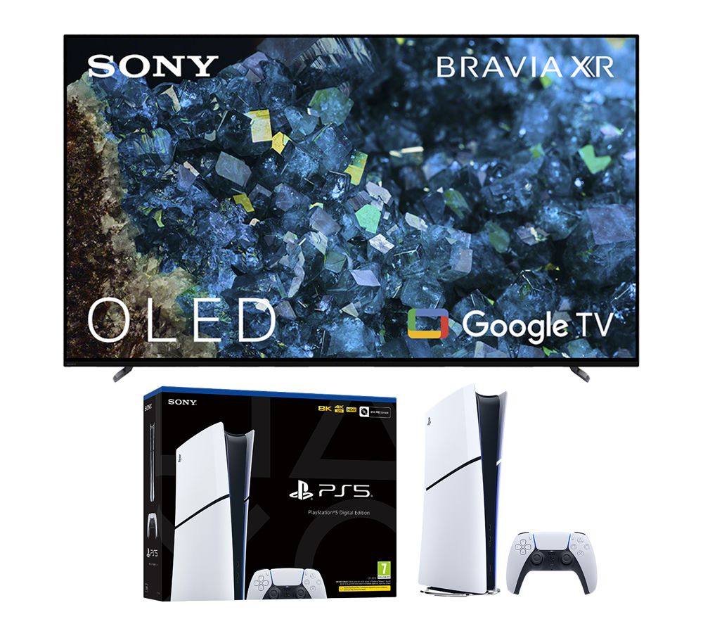 BRAVIA XR-55A80LU 55" Smart 4K Ultra HD HDR OLED TV & PlayStation 5 Digital Edition (Model Group - Slim) Bundle