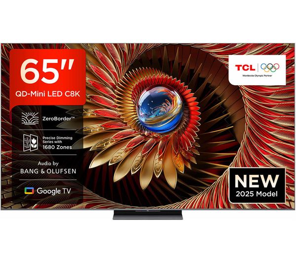 An image of TCL C8K 65" QD-Mini LED 4K HDR Smart Google TV - 65C8K-UK
