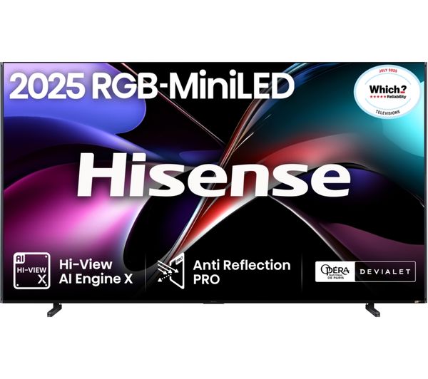 An image of HISENSE UX 100" Tri-Chroma RGB Mini LED Smart AI TV with Freely - 100UXQTUK