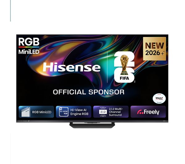 An image of HISENSE UR8S 85" RGB Mini LED 4K 180Hz Smart AI TV with Freely - 85UR8STUK