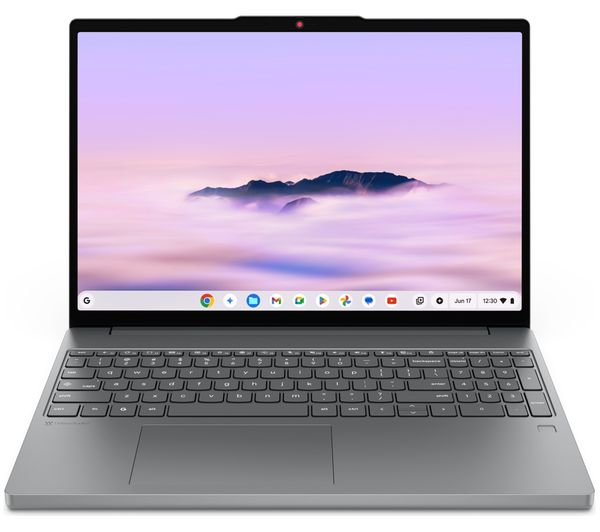An image of LENOVO 83T10026UK 15" Chromebook Plus - Intel® Core™ 3 N355, 128 GB UFS, Grey