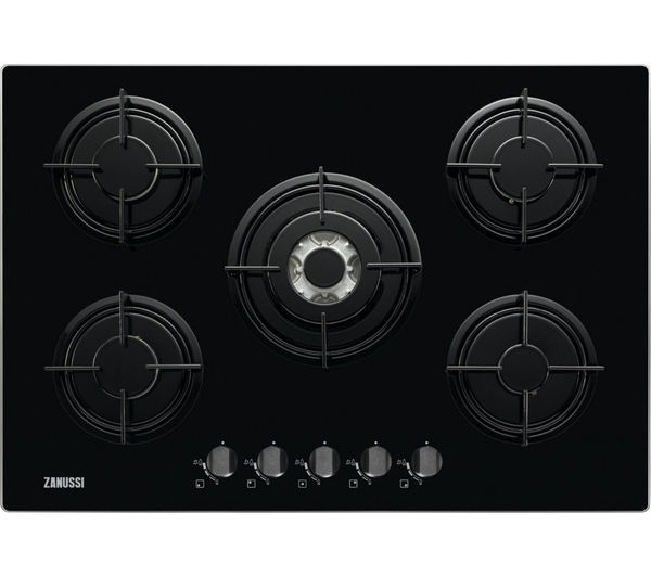 ZANUSSI ZGO75524BA Gas Hob - Black, Black