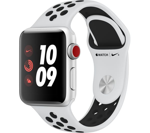 MQM72B A APPLE Watch Nike Series 3 Cellular Silver 38 mm Currys Business