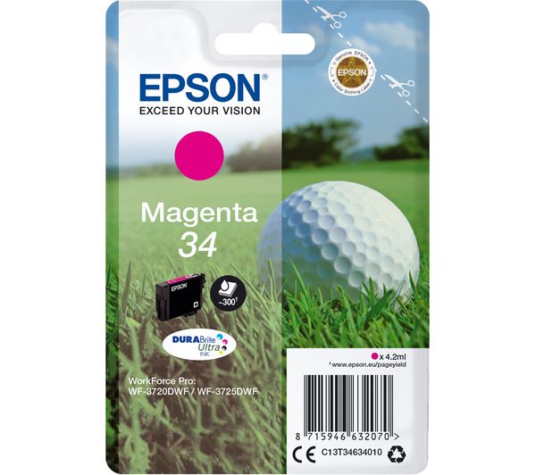 Epson Golfball 34 Magenta Ink Cartridge