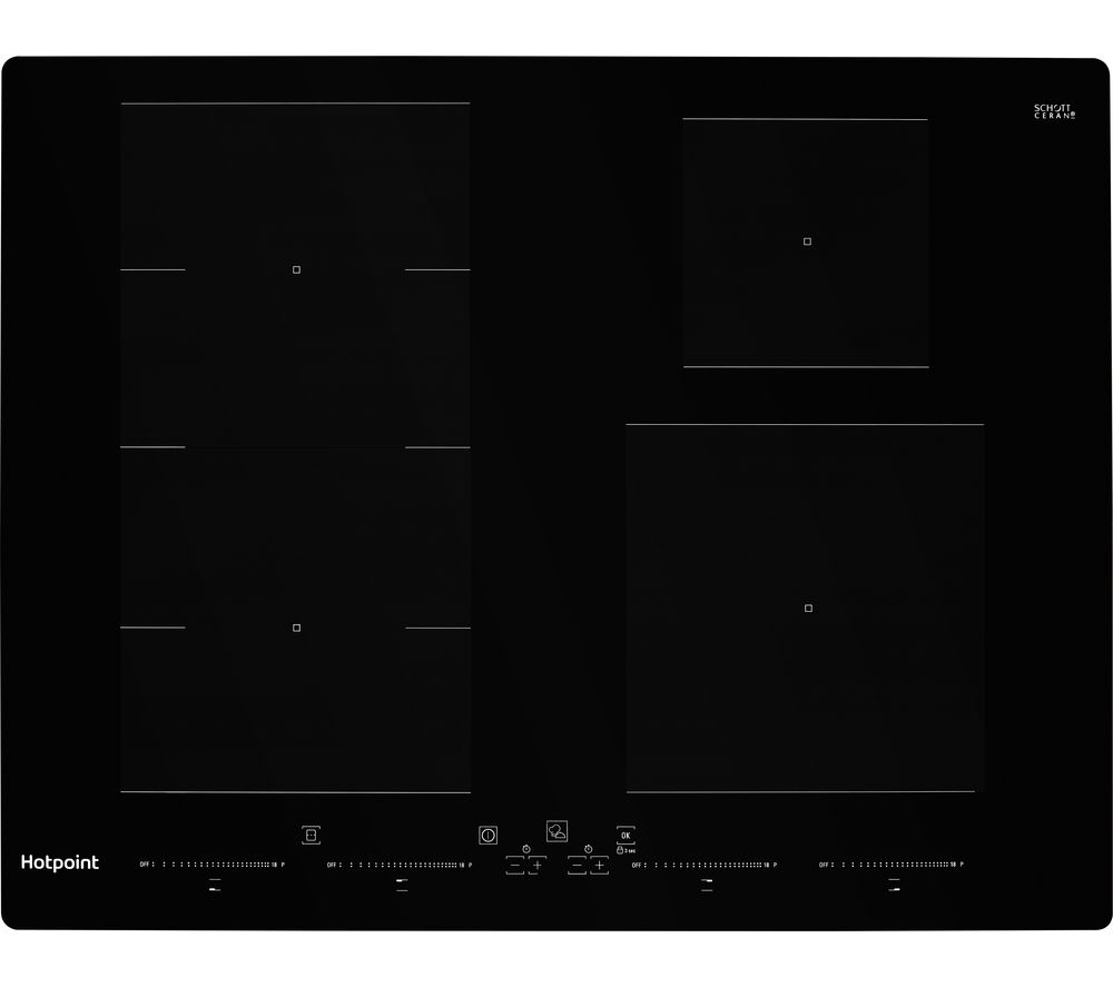 HOTPOINT Activecook ACC 654 F/NE Electric Induction Hob - Black, Black