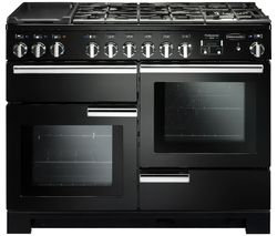 RANGEMASTER Professional Deluxe PDL110DFFGB/C 110 cm Dual Fuel Range Cooker - Black & Chrome
