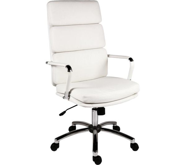 Teknik Deco 1097wh Faux Leather Tilting Executive Chair White