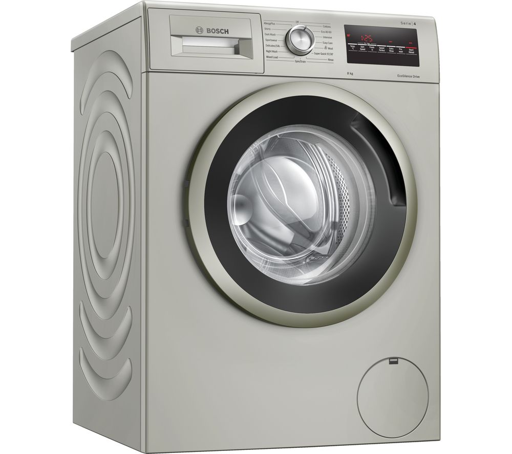 BOSCH Serie 4 WAN282X1GB 8 kg 1400 Spin Washing Machine Silver Inox