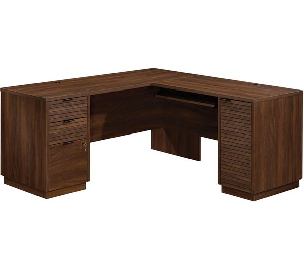 Teknik Elstree 5426914 L Shaped Desk Spiced Mahogany