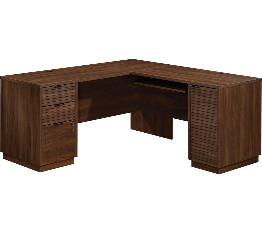 TEKNIK Elstree 5426914 L-Shaped Desk - Spiced Mahogany