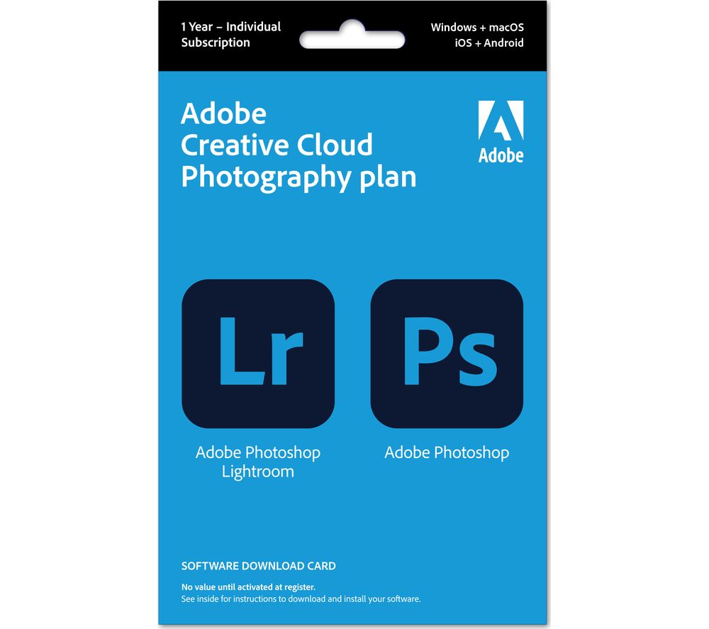 Creative Cloud Photography Plan - 1 year for 1 user
