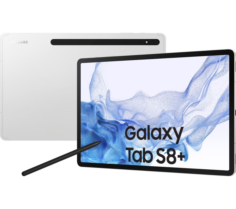 Galaxy Tab S8 Plus 12.4" Tablet - 128 GB, Silver