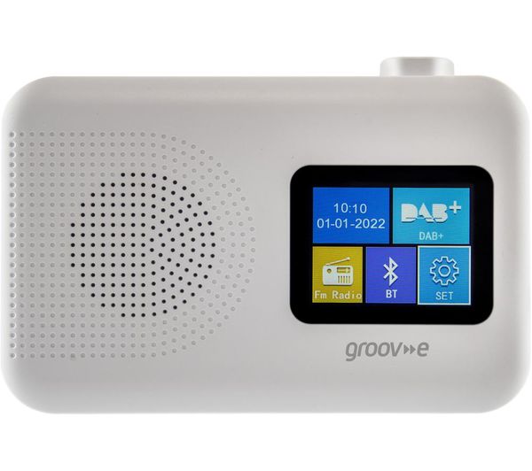 Groov E Berlin Gvdr06we Portable Dab Fm Bluetooth Radio White