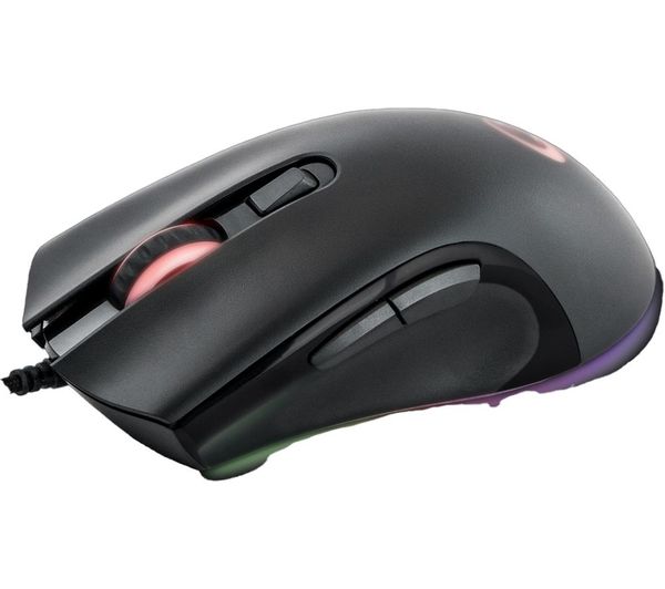 423001 QPAD DX120 RGB Laser Gaming Mouse Black Currys Business