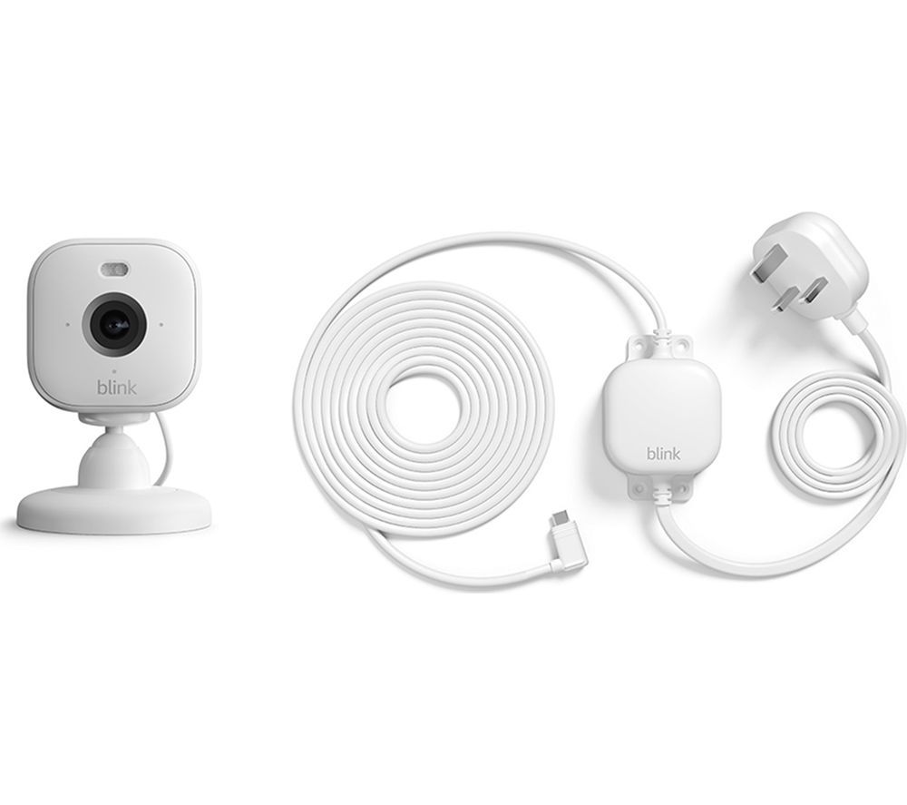 Mini 2 Full HD 1080p WiFi Security Camera with Weather Resistant Adapter - White