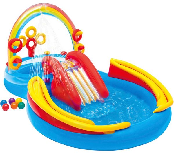 INTEX Rainbow Ring Inflatable Play Center with Slide