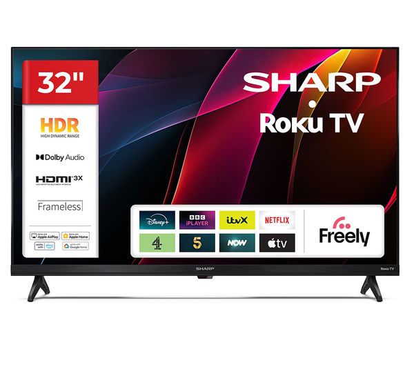 Sharp 1t C32hd2725kb Roku Tv 32 Smart Hd Ready Hdr Led Tv