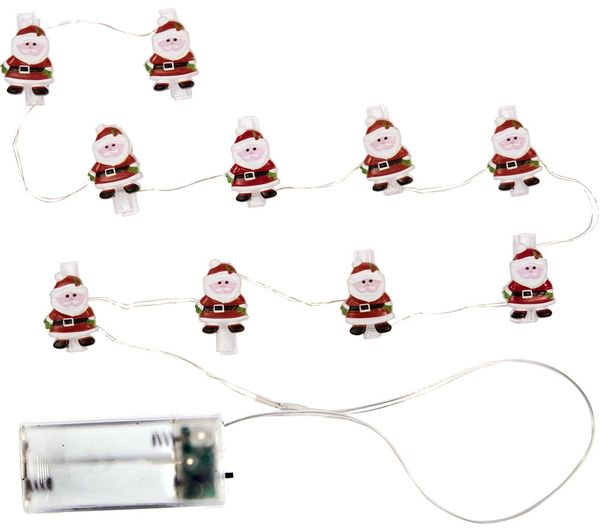 Smart Garden Clipcard Santa String Lights Set Of 10