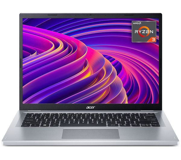 An image of ACER Aspire Go 14" Refurbished Laptop - AMD Ryzen 3, 128 GB SSD, Silver (Very Good Condition)