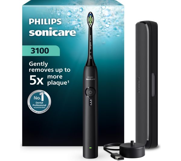 An image of PHILIPS Sonicare 3100 HX4033/32 Electric Toothbrush - Black
