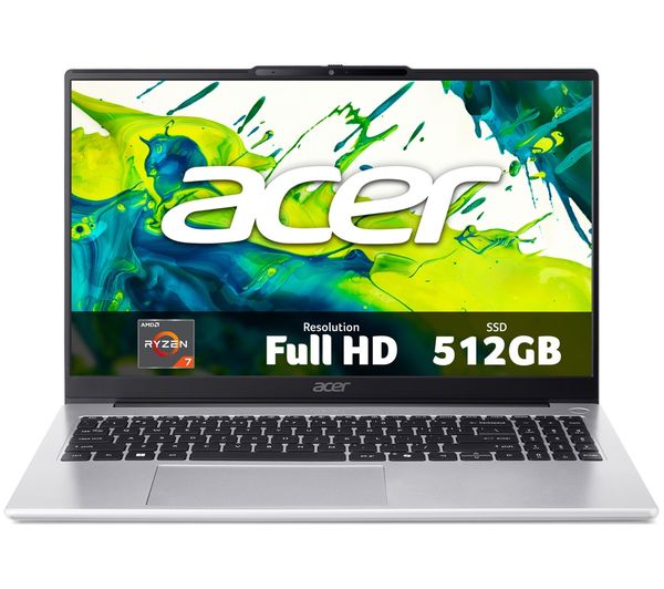 An image of ACER Aspire Lite 15.6" Laptop - AMD Ryzen 7, 512 GB SSD, Silver