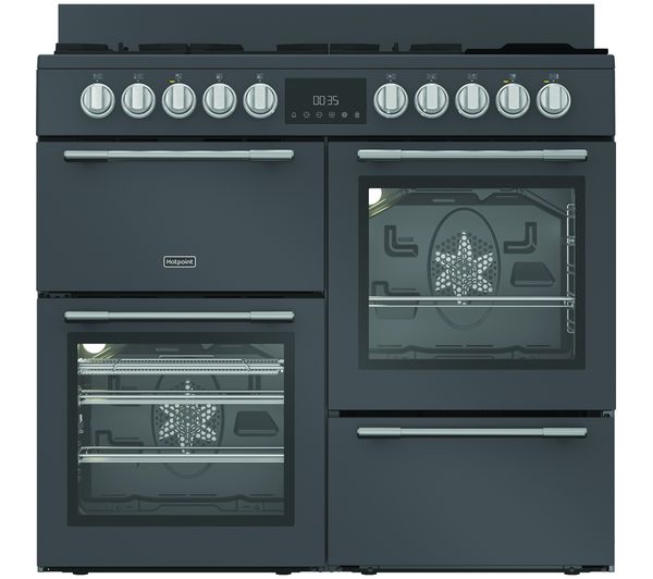An image of HOTPOINT RH100FA21A 100 cm Dual Fuel Range Cooker - Anthracite